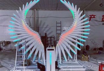 天使之翼雕塑提供，多彩藝術，中式翅膀雕塑通用