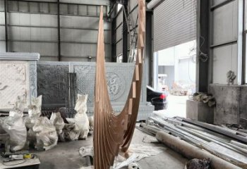 鋼鑄羽翼雕塑定價，街頭雕塑，烤漆不銹鋼羽翼雕塑定價