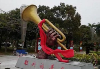 烤漆軍號雕塑