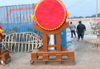 鑼鼓雕塑供求，創(chuàng)意雕塑，民俗不銹鋼鑼鼓雕塑制造商
