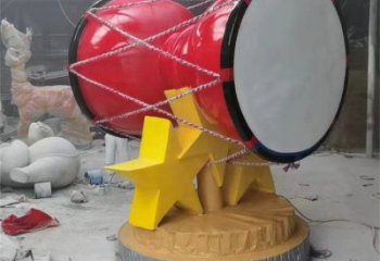 手拍鼓雕塑觀賞型，標(biāo)識雕塑，紀(jì)念不銹鋼手拍鼓雕塑展品
