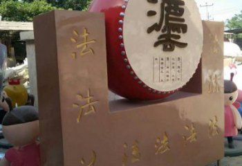 鐵鼓雕塑點擊，景觀雕塑，別墅鐵鼓雕塑供求