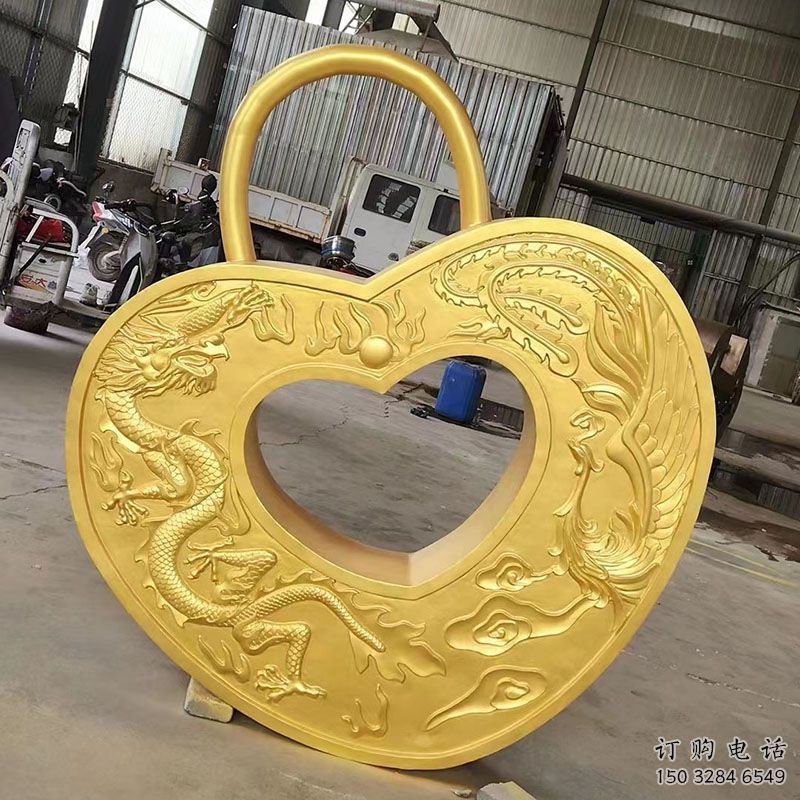 景觀鎖子雕塑供需，彩鋼制作，大型玻璃鋼鎖子雕塑公司