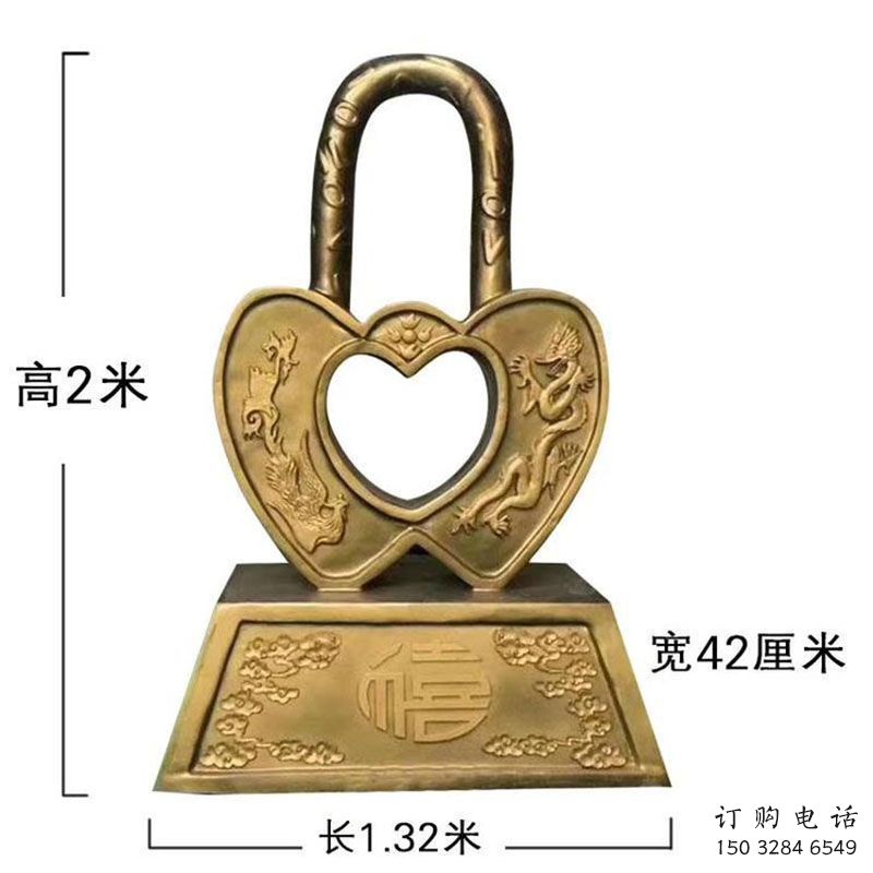 景區(qū)銅鎖子雕塑觀賞型，公園小品，別墅銅鎖子雕塑生產(chǎn)商