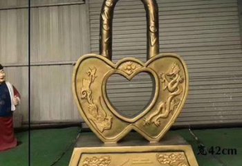 裝飾鎖子雕塑通用，街景小品，不銹鋼鎖子雕塑制造