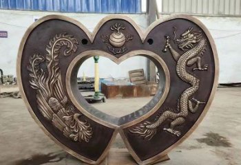 環(huán)境同心鎖雕塑批發(fā)，拉絲工藝，小品鎖子雕塑承接