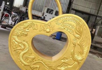 裝飾同心鎖雕塑通用，街景小品，鎖子雕塑制造