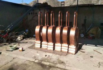 標志銅鎖子雕塑預定，小區擺件，銅鎖子雕塑主題精品