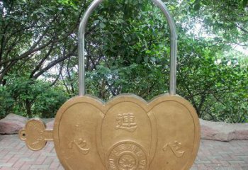 展示銅鎖子雕塑定制，小區(qū)雕塑，建筑銅鎖子雕塑提供