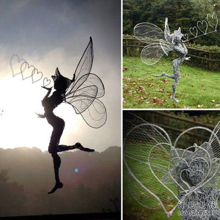 淮南小精靈雕塑，抽象卡通雕塑，美陳人物擺件