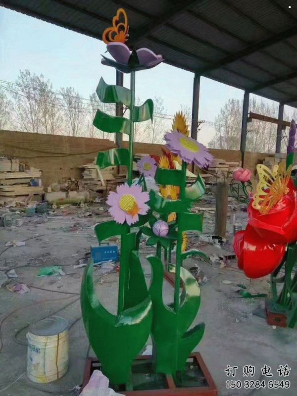 廈門(mén)茉莉花雕塑訂做，城市雕塑，不銹鋼茉莉花雕塑廠