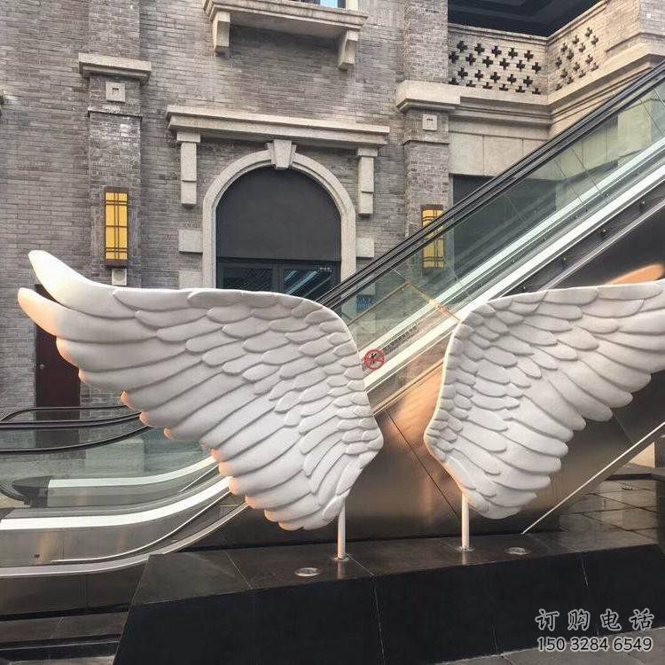 泉州景觀鳥翅雕塑制造，歐式風(fēng)格，不銹鋼鳥翅雕塑定價