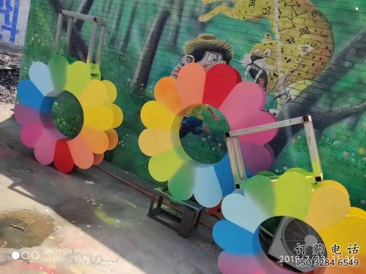 防城港金銀花雕塑廠家，景區雕塑，城市不銹鋼金銀花雕塑