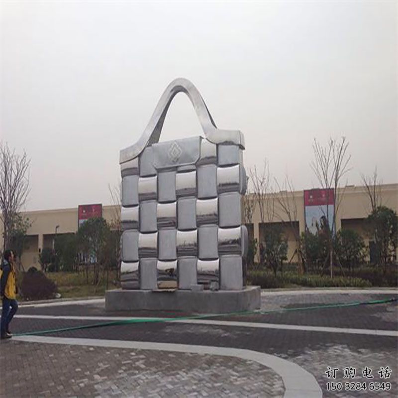 五指山景觀背包雕塑優選，陸地擺件，園林不銹鋼背包雕塑供應