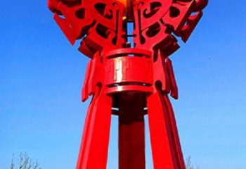 南平精神堡壘火球雕塑，城市建筑雕塑，創意藝術設計