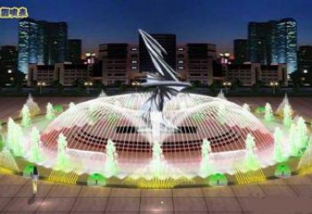 泉州水景搖擺噴泉雕塑，循環(huán)噴水模式噴泉雕塑加工