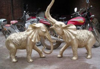 深圳大象雕塑制造商，小區(qū)擺件，銅大象雕塑提供