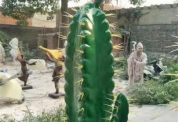 桂林彩繪仙人棒雕塑承接，城市裝飾，仿真仙人棒雕塑公司