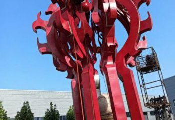 五指山火球雕塑，精神堡壘火球雕塑落地展示