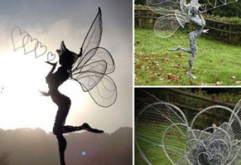 秀英小精靈雕塑，抽象卡通雕塑，美陳人物擺件