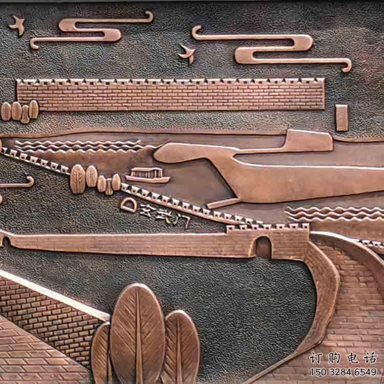 邢臺銅浮雕景墻雕塑，圓雕工藝