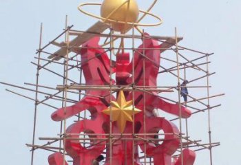 承德景觀科技之星雕塑選用，美陳雕塑，抽象不銹鋼科技之星雕塑標(biāo)準(zhǔn)