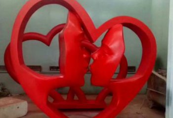 石家莊制造心形人物雕塑供需，鋼管組合，雕塑工程制作供應