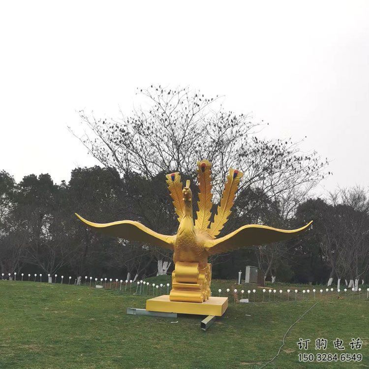 佳木斯鳳凰雕塑選用，美陳雕塑，鑄銅鳳凰雕塑工藝廠家