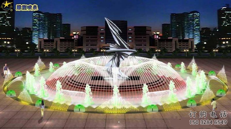 鄂州水景搖擺噴泉雕塑，循環(huán)噴水模式噴泉雕塑加工