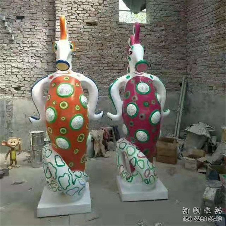 張家界幼兒園河馬雕塑，動漫文化雕塑，卡通動物制作