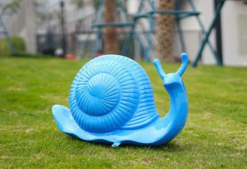 新鄉彩繪蝸牛雕塑廠家，園林動物小品，玻璃鋼蝸牛雕塑生產