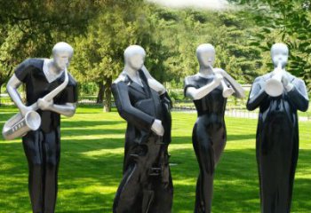 伊春公園吹拉彈唱雕塑