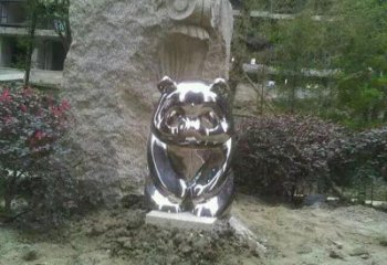 襄樊熊貓雕塑服務(wù)商，動(dòng)物美陳雕塑，不銹鋼熊貓雕塑廠家