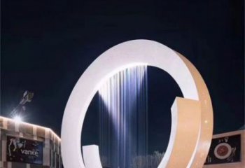 恩施圓環噴泉雕塑，水景藝術原理，水景圓環雕塑廠家