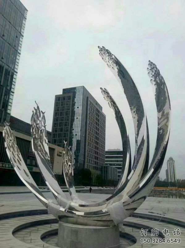 寬城地面噴泉雕塑小品，圓環結構概念，旱地水景噴泉體系