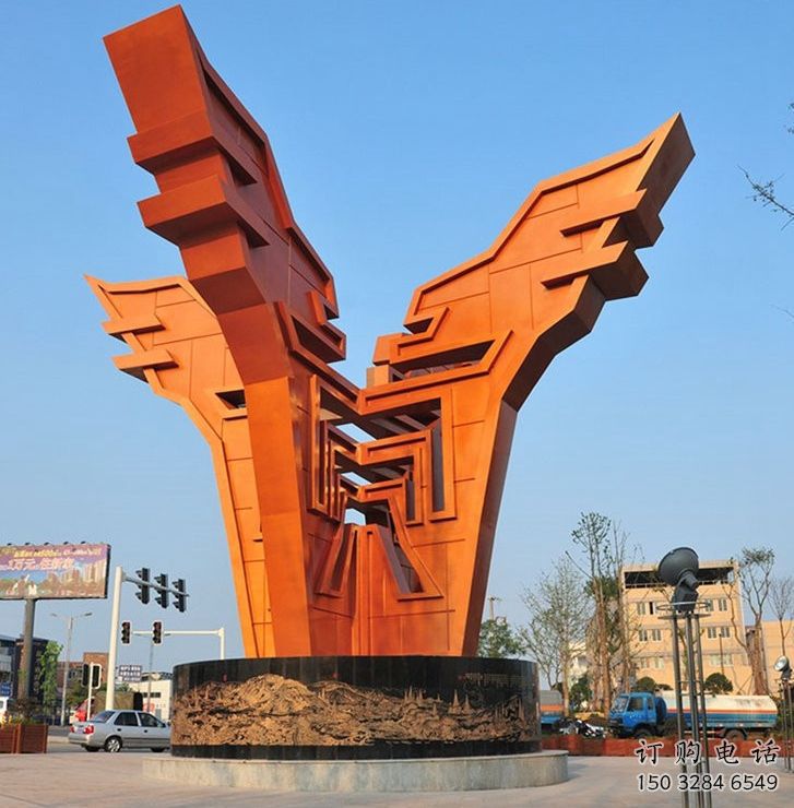 大連城市精神堡壘雕塑，抽象建筑元素，廣場(chǎng)景觀雕塑小品