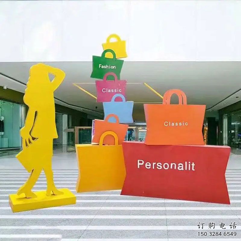 阜新購物人雕塑選定，景觀雕塑，不銹鋼購物人雕塑生產商