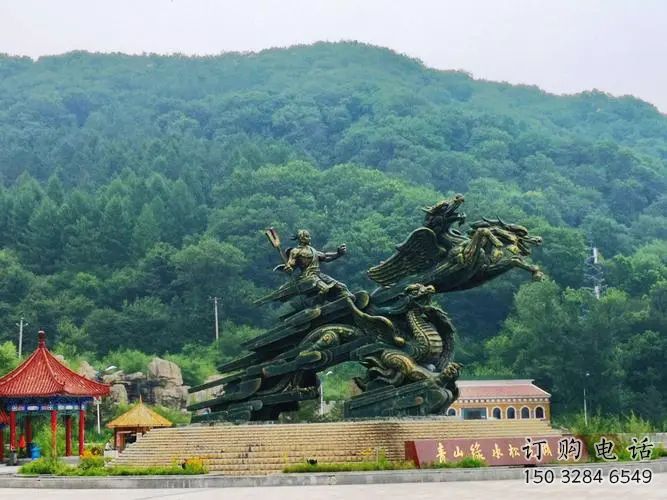 大武口夸父逐日雕塑，鑄銅神話人物雕塑