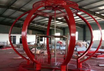 通化景觀燈籠雕塑優選，陸地擺件，園林不銹鋼燈籠雕塑供應