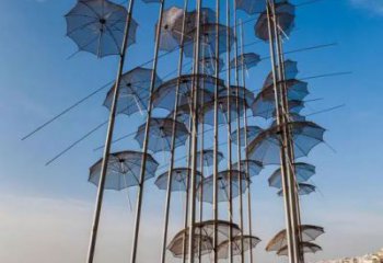 寬城步行街雨傘雕塑