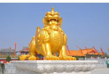 本溪廣場貔貅雕塑,動物彩繪雕塑,抽象效果