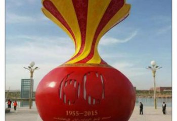 金鳳花瓶雕塑工廠選用，街道標識，玻璃鋼花瓶雕塑批發