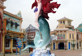 隆德水景美人魚雕塑