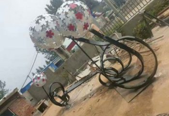 共和大型蒲公英坐凳雕塑,現(xiàn)代元素設計,不銹鋼坐凳雕塑