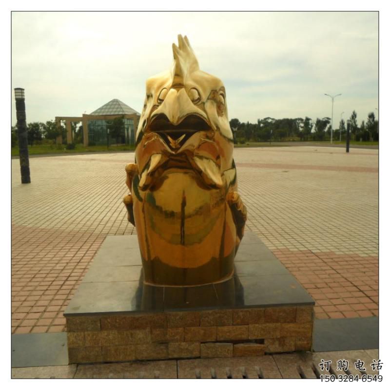 陽曲不銹鋼生肖雕塑，鍍鈦工藝，公園廣場戶外擺放