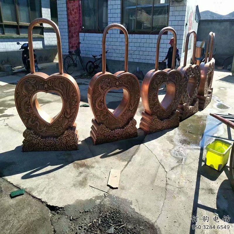 咸陽景觀同心鎖雕塑供應，藝術雕塑，現代鎖子雕塑供求