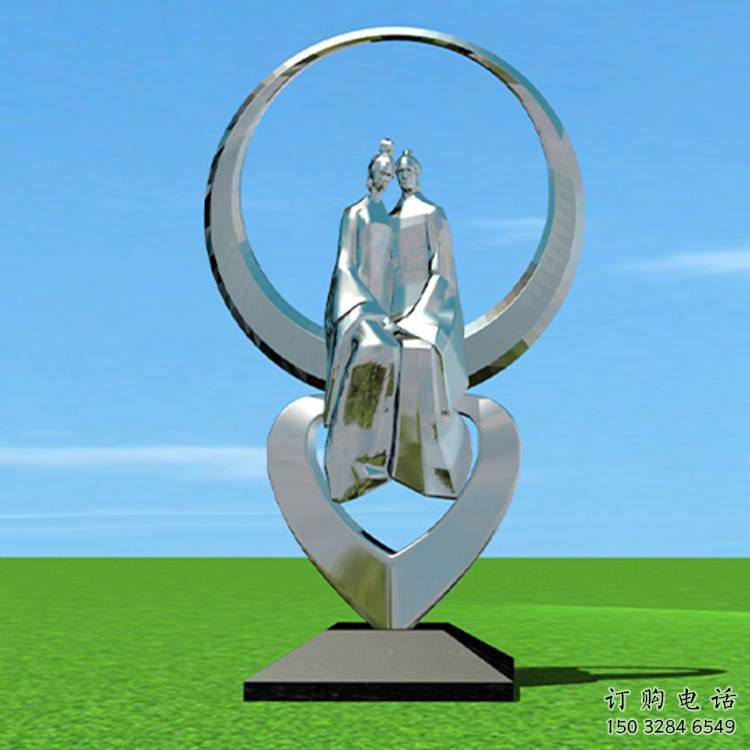 巴音郭楞創意牛郎織女雕塑