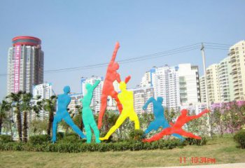 運城投籃雕塑，剪影工藝制作，不銹鋼體育人物雕塑