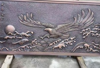 陽泉老鷹浮雕訂做,景區雕塑,鍛銅動物浮雕定價