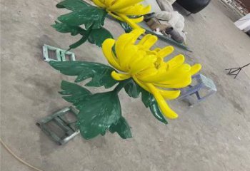 廣安景區(qū)菊花雕塑優(yōu)選，圓雕體系，城市菊花雕塑選定